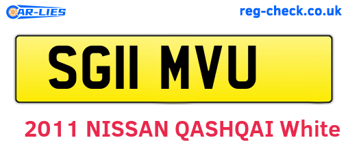 SG11MVU are the vehicle registration plates.