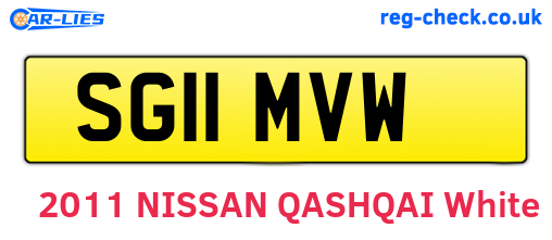 SG11MVW are the vehicle registration plates.