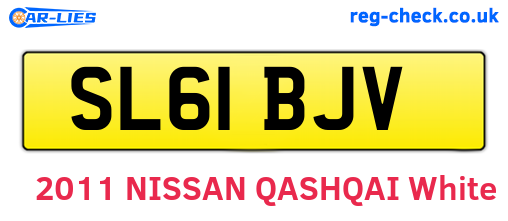 SL61BJV are the vehicle registration plates.