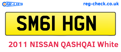 SM61HGN are the vehicle registration plates.