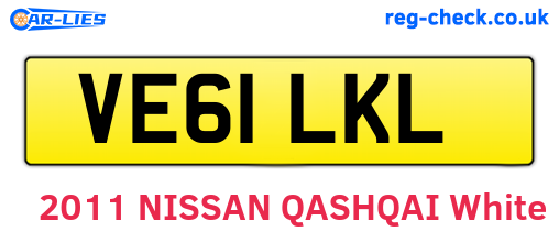 VE61LKL are the vehicle registration plates.