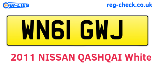 WN61GWJ are the vehicle registration plates.