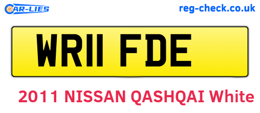 WR11FDE are the vehicle registration plates.
