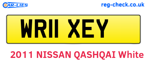 WR11XEY are the vehicle registration plates.