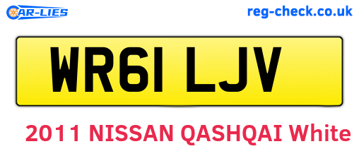 WR61LJV are the vehicle registration plates.