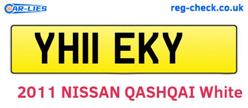 YH11EKY are the vehicle registration plates.