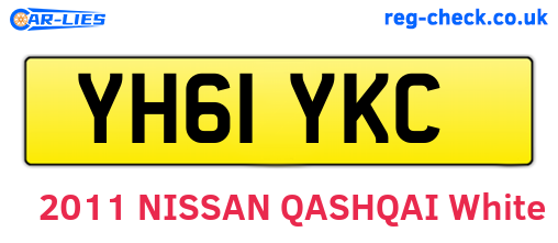 YH61YKC are the vehicle registration plates.