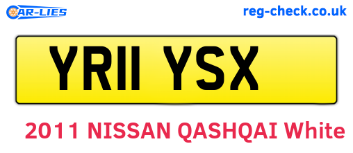 YR11YSX are the vehicle registration plates.