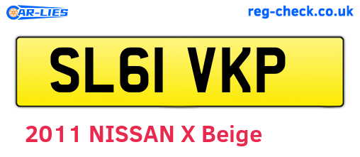 SL61VKP are the vehicle registration plates.