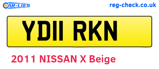 YD11RKN are the vehicle registration plates.