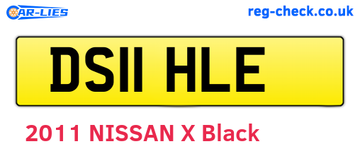 DS11HLE are the vehicle registration plates.