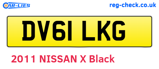 DV61LKG are the vehicle registration plates.
