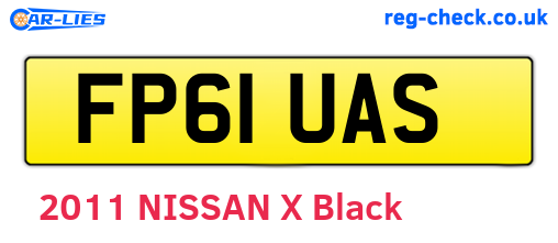FP61UAS are the vehicle registration plates.