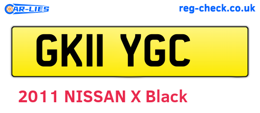 GK11YGC are the vehicle registration plates.