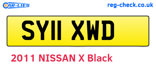 SY11XWD are the vehicle registration plates.