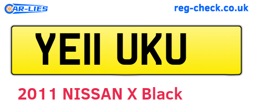 YE11UKU are the vehicle registration plates.