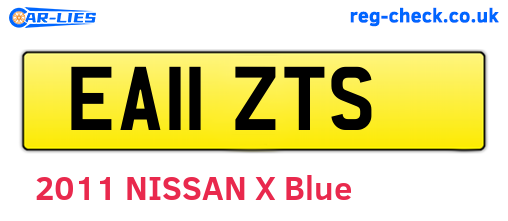 EA11ZTS are the vehicle registration plates.