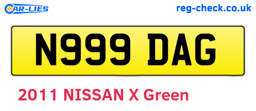 N999DAG are the vehicle registration plates.