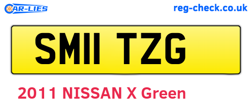SM11TZG are the vehicle registration plates.
