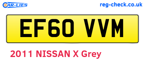 EF60VVM are the vehicle registration plates.