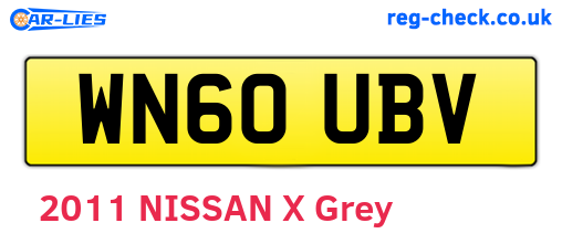 WN60UBV are the vehicle registration plates.