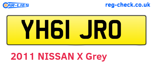 YH61JRO are the vehicle registration plates.