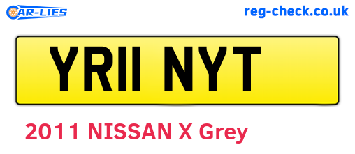 YR11NYT are the vehicle registration plates.