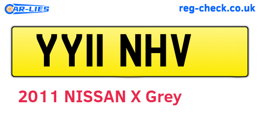 YY11NHV are the vehicle registration plates.