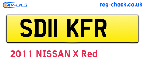 SD11KFR are the vehicle registration plates.