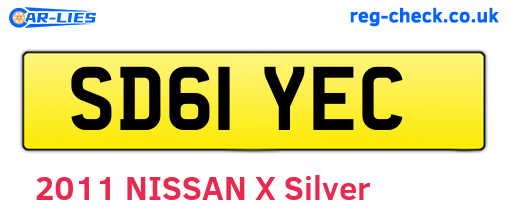 SD61YEC are the vehicle registration plates.