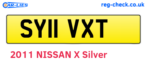 SY11VXT are the vehicle registration plates.