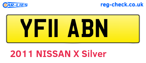YF11ABN are the vehicle registration plates.