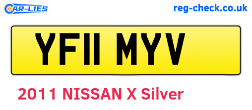 YF11MYV are the vehicle registration plates.