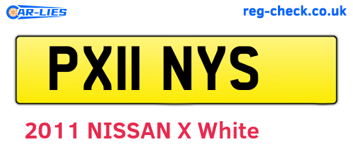 PX11NYS are the vehicle registration plates.