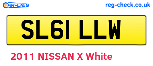 SL61LLW are the vehicle registration plates.