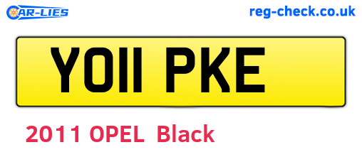 YO11PKE are the vehicle registration plates.