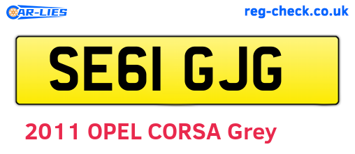SE61GJG are the vehicle registration plates.