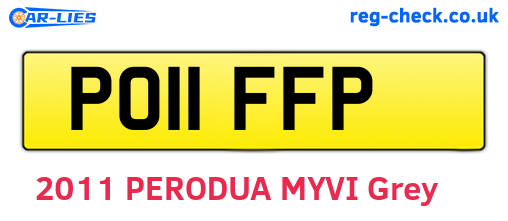 PO11FFP are the vehicle registration plates.