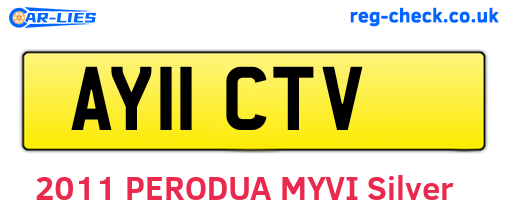 AY11CTV are the vehicle registration plates.
