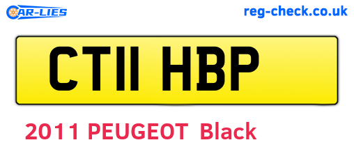 CT11HBP are the vehicle registration plates.