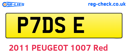 P7DSE are the vehicle registration plates.