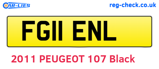 FG11ENL are the vehicle registration plates.