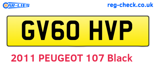 GV60HVP are the vehicle registration plates.