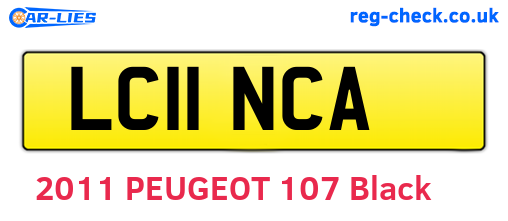 LC11NCA are the vehicle registration plates.