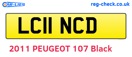 LC11NCD are the vehicle registration plates.