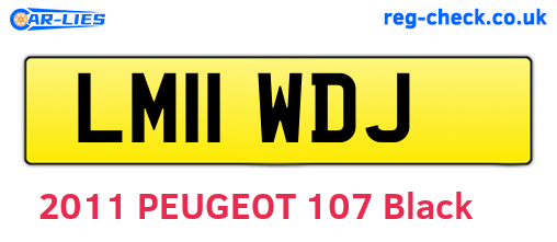 LM11WDJ are the vehicle registration plates.