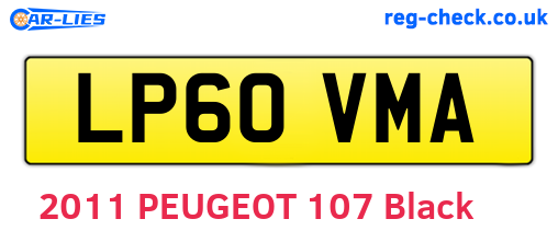 LP60VMA are the vehicle registration plates.