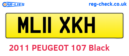 ML11XKH are the vehicle registration plates.