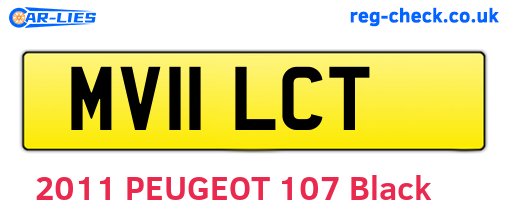 MV11LCT are the vehicle registration plates.