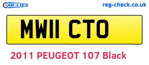 MW11CTO are the vehicle registration plates.